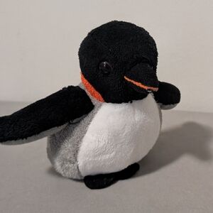 Plush Penguin Toy - Black, White, and Gray